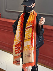 HERMES 25S SCARF 200 IN CASHMERE SILK 730599