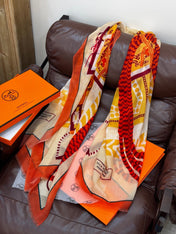 HERMES 25S SCARF 200 IN CASHMERE SILK 730599