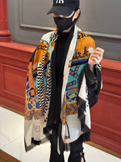 HERMES 25S SCARF 200 IN CASHMERE SILK 730600
