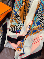 HERMES 25S SCARF 200 IN CASHMERE SILK 730600