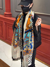 HERMES 25S SCARF 200 IN CASHMERE SILK 730600
