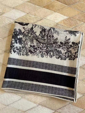DIOR SCARF 110 CM IN COTTON-SILK FABRIC 730606