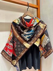 LV SCARF 140 CM IN SILK 732100