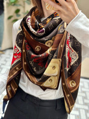 LV SCARF 140 CM IN SILK 732100