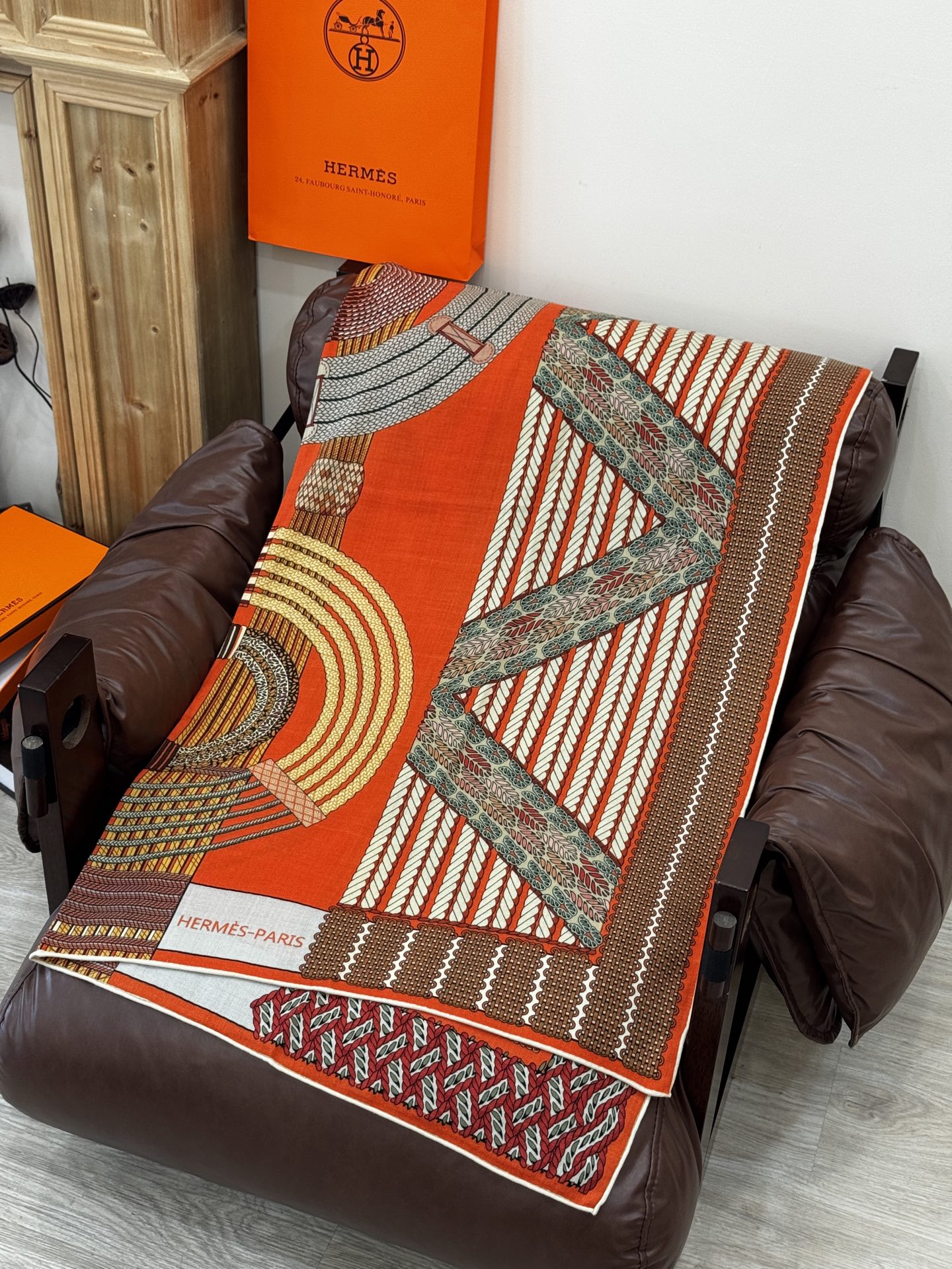 HERMES 25S SCARF 140 IN SILK TWILL 733918