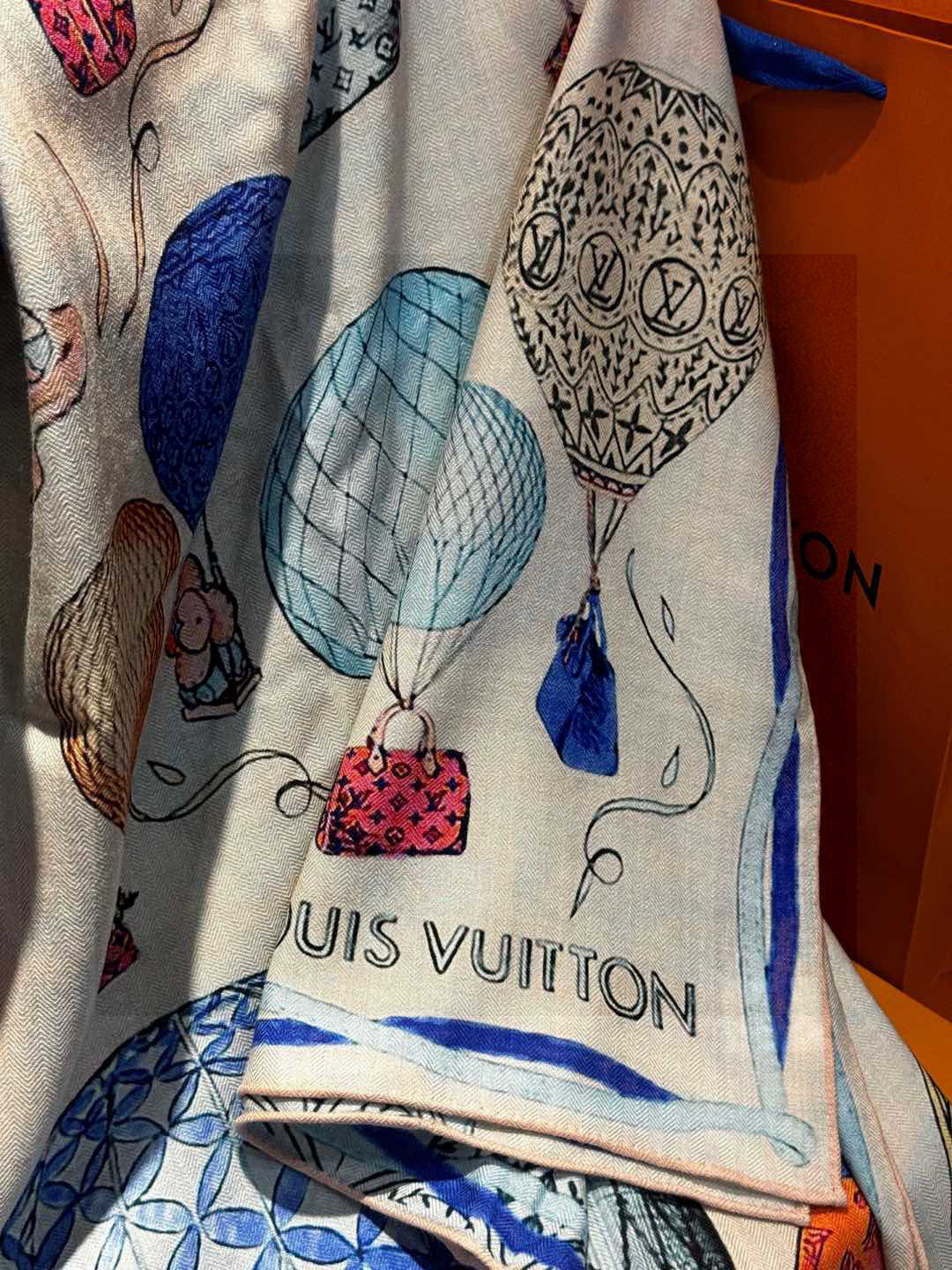 LV SCARF 140 CM IN WOOL MIX SILK 735798