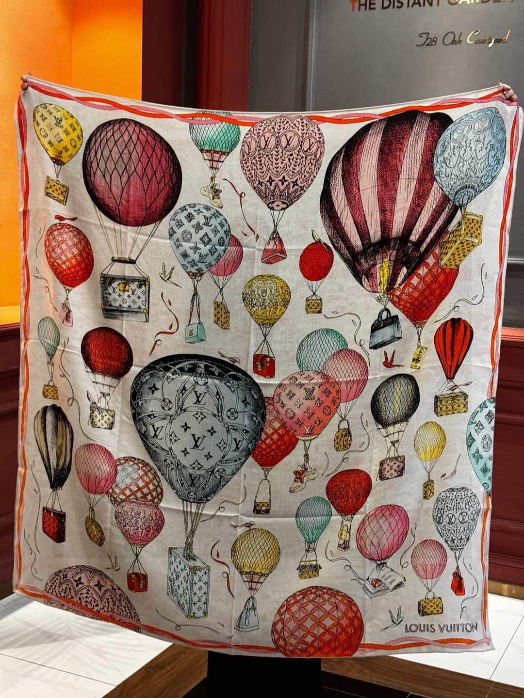 LV SCARF 140 CM IN WOOL MIX SILK 735799