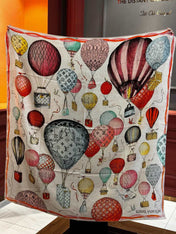 LV SCARF 140 CM IN WOOL MIX SILK 735799