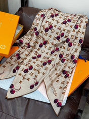 LV SCARF 140 CM IN WOOL MIX SILK 737263