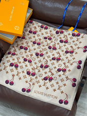 LV SCARF 140 CM IN WOOL MIX SILK 737263