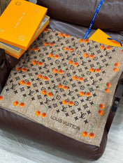 LV SCARF 140 CM IN WOOL MIX SILK 737264