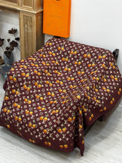 LV SCARF 140 CM IN WOOL MIX SILK 737266