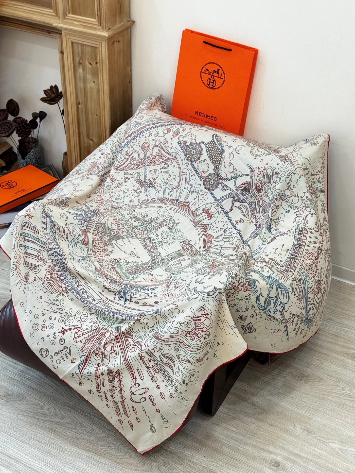 HERMES 25S SCARF 135 IN SILK 854787