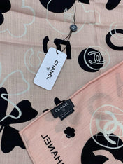 CHANEL 25S SCARF 140 IN SILK AND CASHMERE 932003