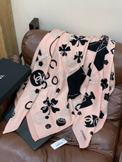 CHANEL 25S SCARF 140 IN SILK AND CASHMERE 932003