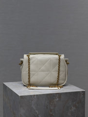 YSL 25S JAMIE MINI 20 IN BLANC VINTAGE LAMBSKIN GOLD HARDWARE