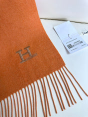 SCARF 190 CM IN TIGER ORANGE CASHMERE