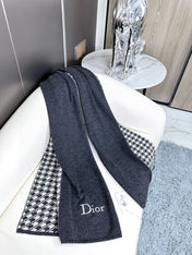 SCARF 190 CM IN BLACK MIX WHITE CARO CASHMERE 388127