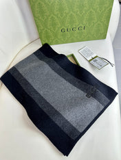 SCARF 180 CM IN BLACK MIX DARK GRAY CASHMERE 398446