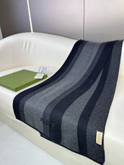 SCARF 180 CM IN BLACK MIX DARK GRAY CASHMERE 398446