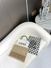 ANAGRAM SCARF 182 CM IN SAND BEIGE WOOL AND CASHMERE 408525