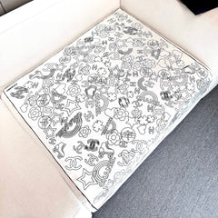 CHANEL 25S SCARF 90 IN TWILL SILK 740294