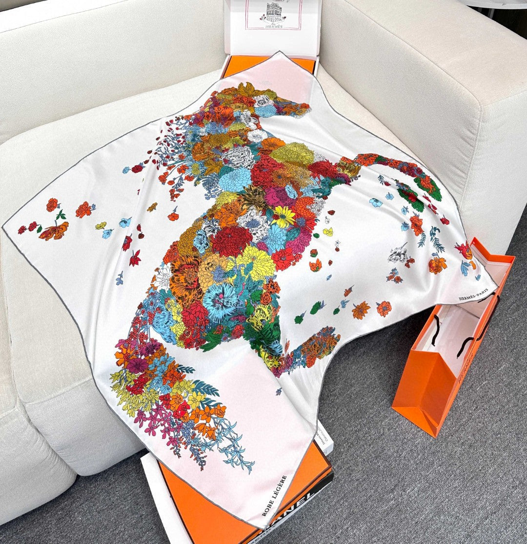 HERMES 25S SCARF 90 IN SILK 729028