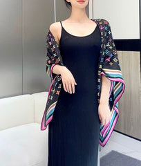 LV SCARF 134 CM IN WOOL MIX SILK 719982