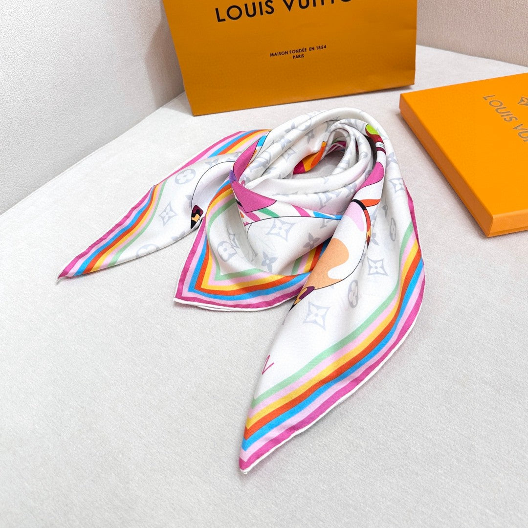 LV SCARF 90 CM IN SILK 729027