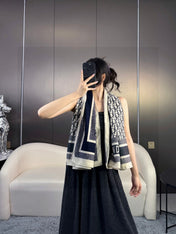 DIOR SCARF 140 CM IN CASHMERE-SILK BLEND 699256