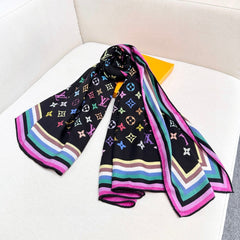 LV SCARF 134 CM IN WOOL MIX SILK 703623