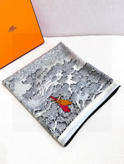 HERMES 25S SCARF 135 IN CASHMERE SILK 733938