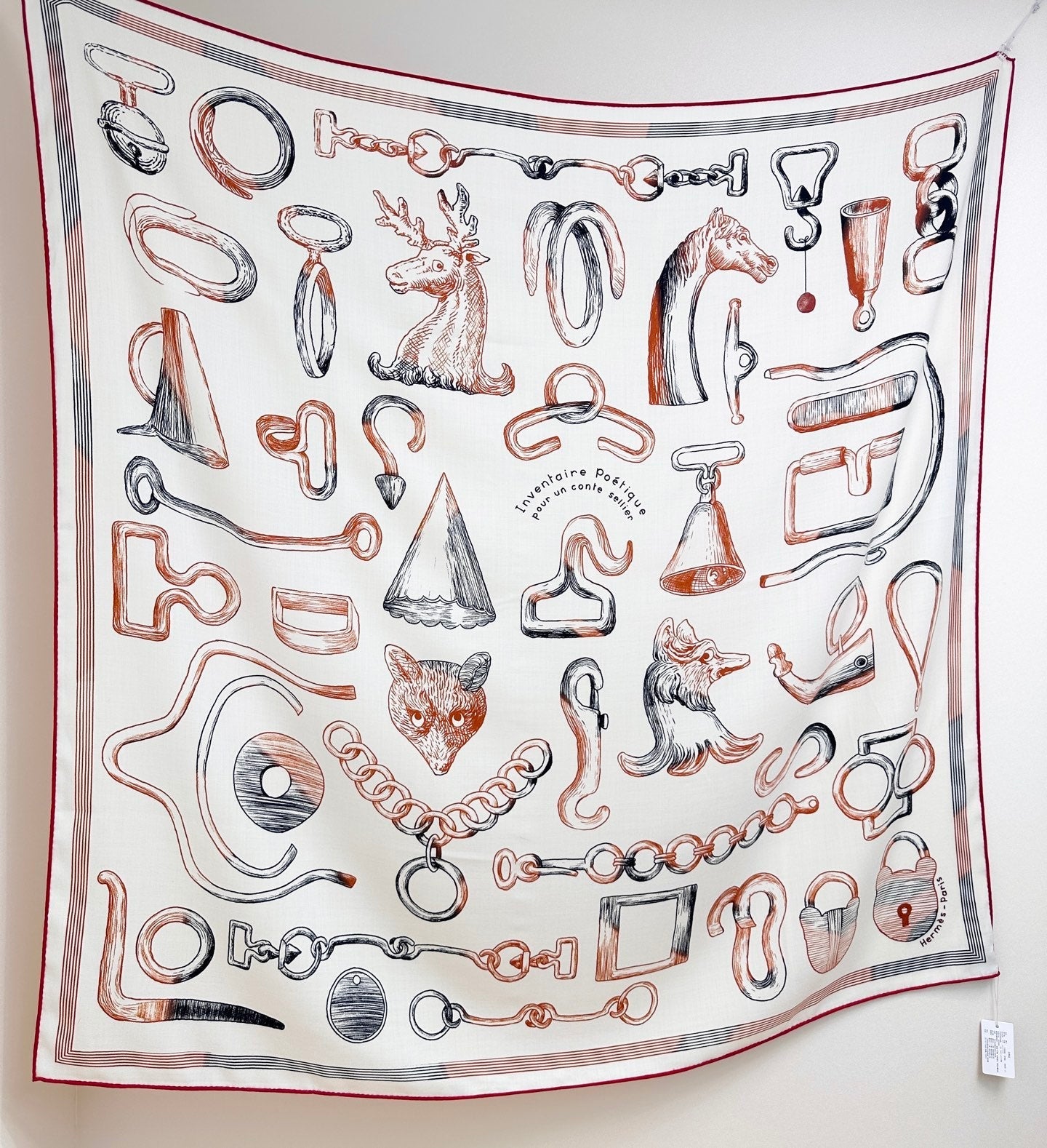 HERMES 25S SCARF 135 IN CASHMERE SILK 854592