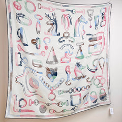 HERMES 25S SCARF 135 IN CASHMERE SILK 854593