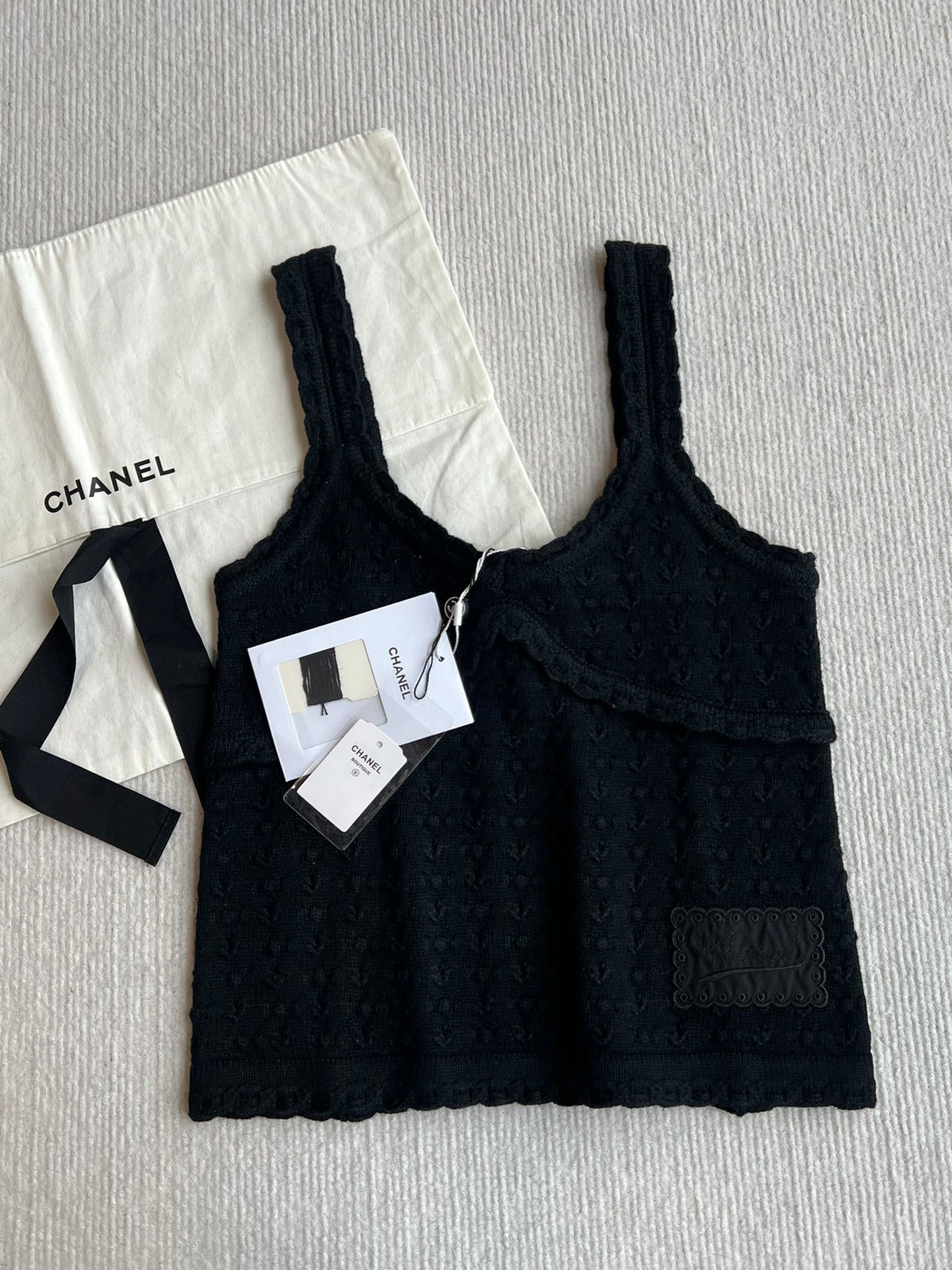 Chanel 25P Camisole Black Cashmere 220191