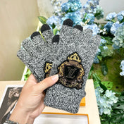 TOUCHSCREEN GLOVES IN STEEL GRAY WOOL 454594