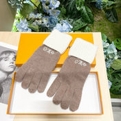 GLOVES IN LIGHT BROWN MIX WHITE WOOL 458549