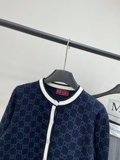 GUCCI CREW NECK CARDIGAN WITH WHITE TRIM 276013