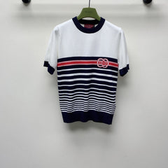 GUCCI SHORT-SLEEVE KNIT TOP 253099