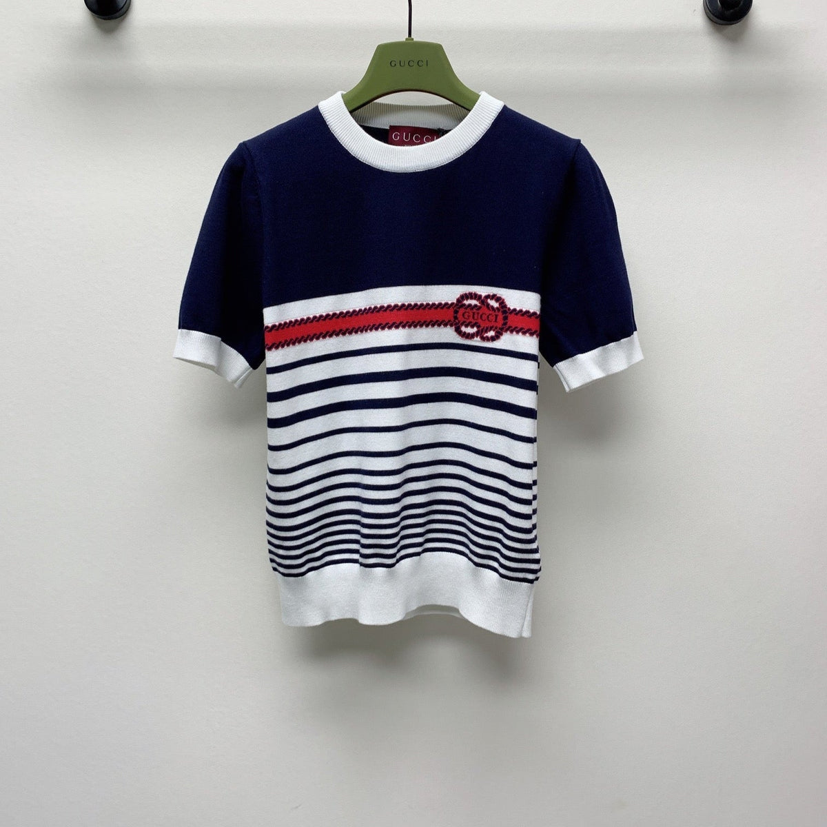 GUCCI SHORT-SLEEVE KNIT TOP 253100