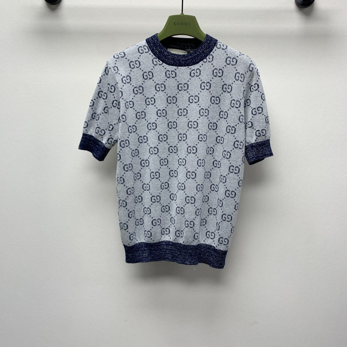 GUCCI SHORT-SLEEVE KNIT TOP 257394