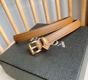 PRADA 25S BELT 15 MM IN BROWN CALFSKIN 571358