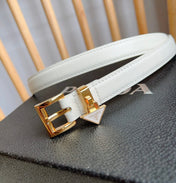 PRADA 25S BELT 15 MM IN WHITE CALFSKIN 571360