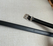 PRADA 25S BELT 15 MM IN BLACK CALFSKIN 571366