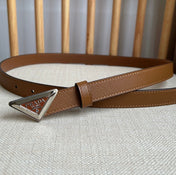 PRADA 25S BELT 20 MM IN BROWN CALFSKIN 571370