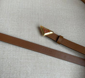 PRADA 25S BELT 20 MM IN BROWN CALFSKIN 571371