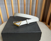 PRADA 25S BELT 20 MM IN WHITE CALFSKIN 571373