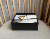 PRADA 25S BELT 20 MM IN WHITE CALFSKIN 571373