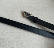 PRADA 25S BELT 20 MM IN BLACK CALFSKIN 571377