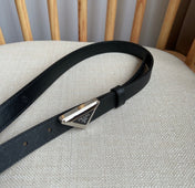 PRADA 25S BELT 20 MM IN BLACK CALFSKIN 571377